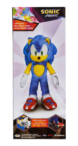 Boneco Sonic Prime Original Plush 33 Cm Importado Eua